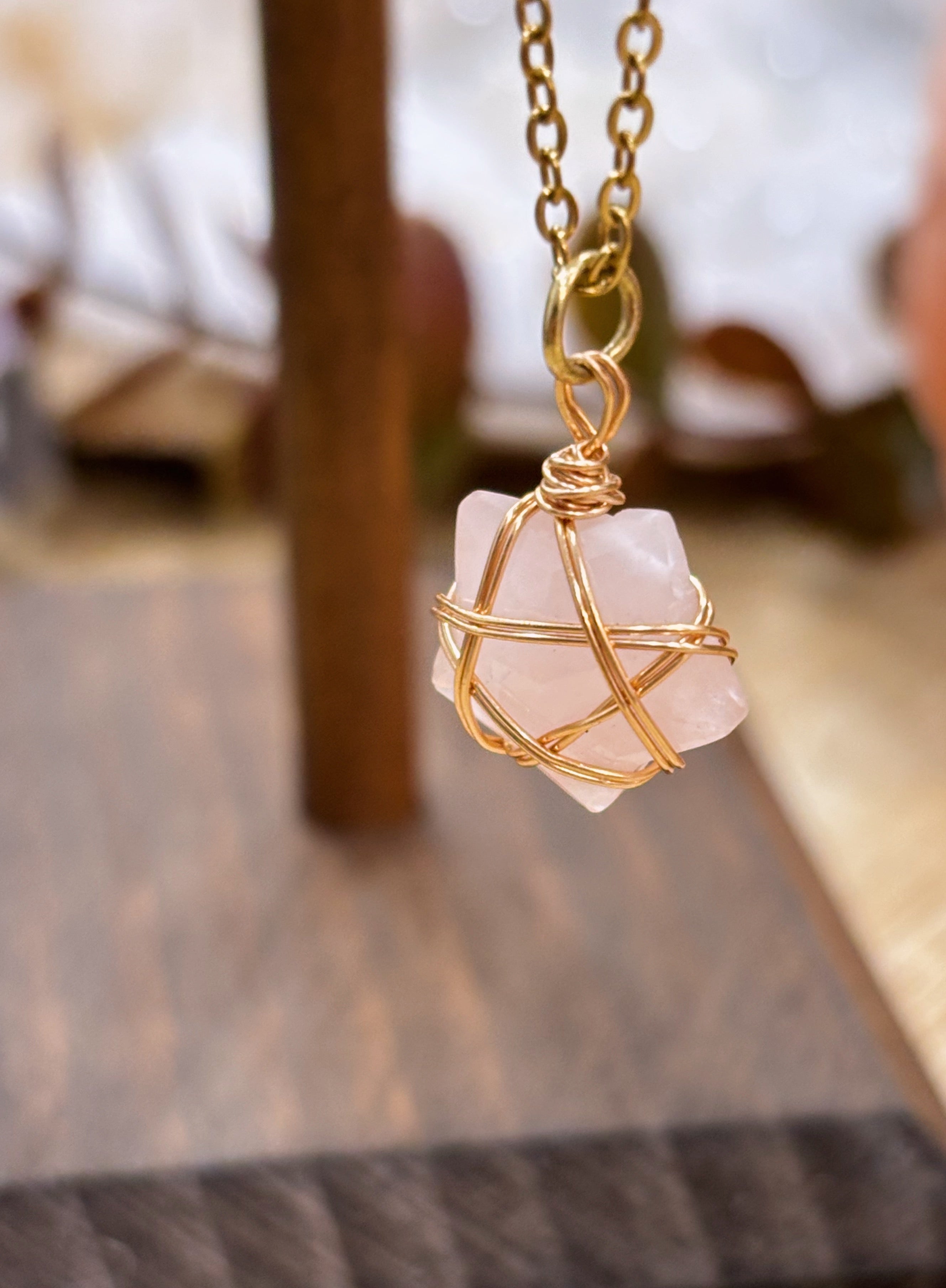 Collar Cuarzo Rosa