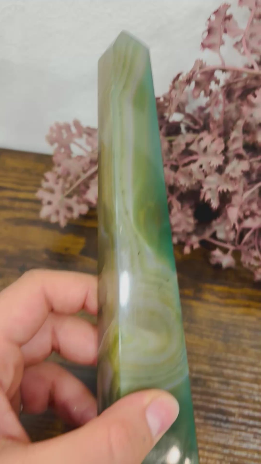 Obelisco Ágata Verde XL